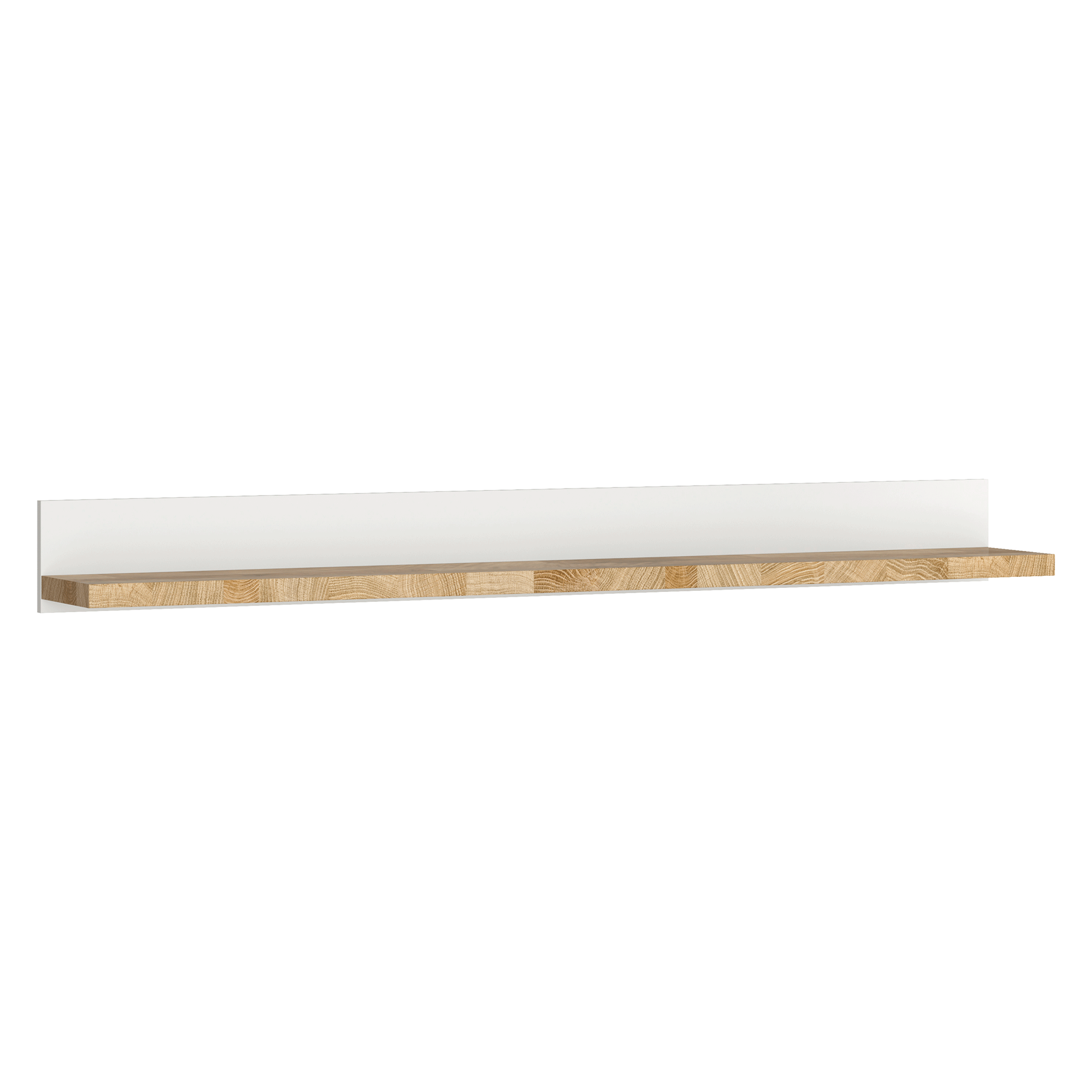 Wandboard - weiß Hochglanz-Westminster Eiche - 147 cm breit