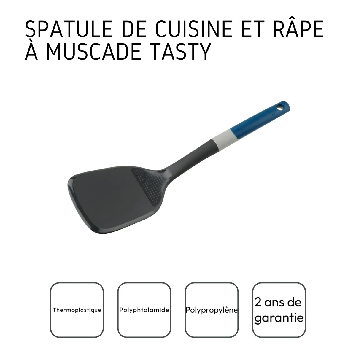 Spatule de cuisine manche bleu foncé 33,7 cm Core Tasty