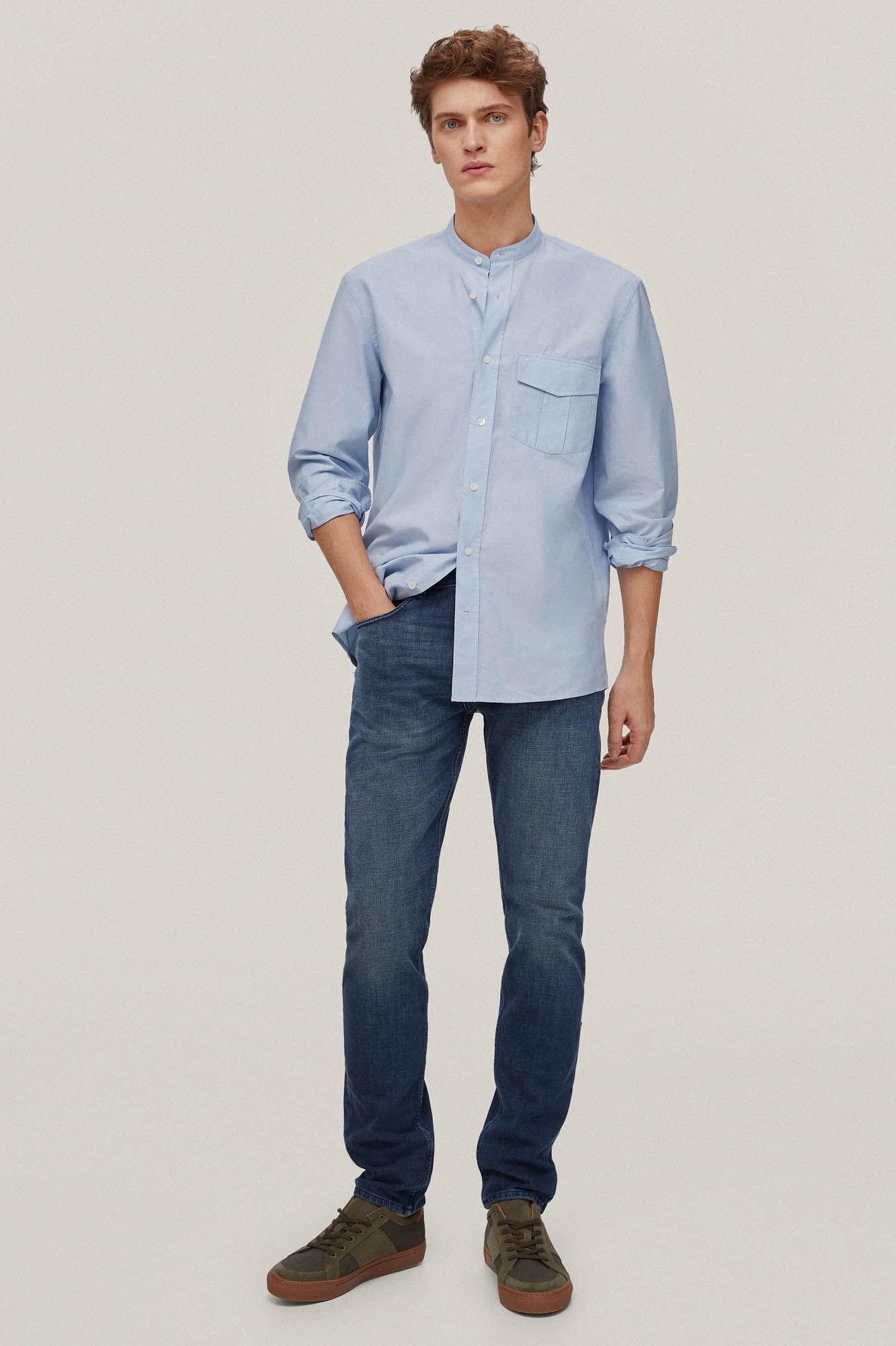 Calça jeans premium flexível e slim fit - Azul