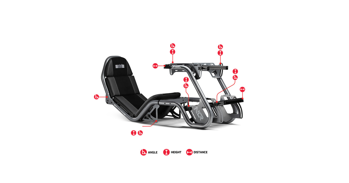 Next Level RacingF-GT Pro Formula and GT racing simulator  (Grijs)