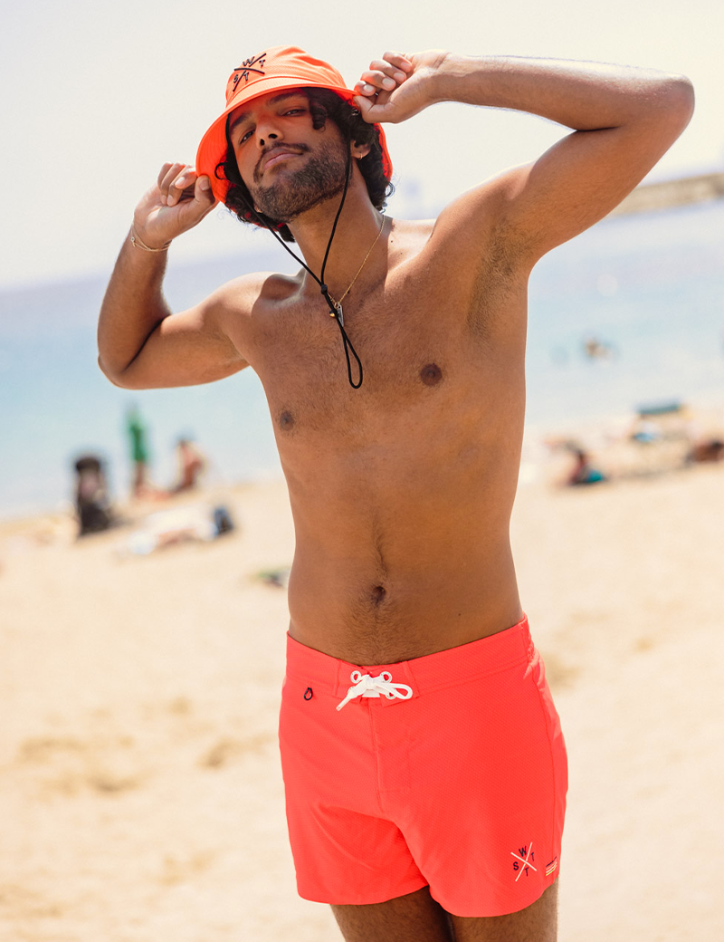 WATTS SHORT DE BAIN HOMME COOL Z ORANGE FLUO