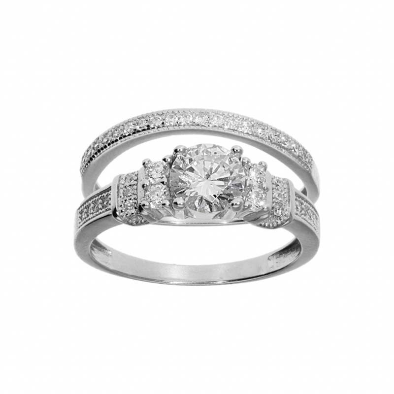 Bague femme duo en argent