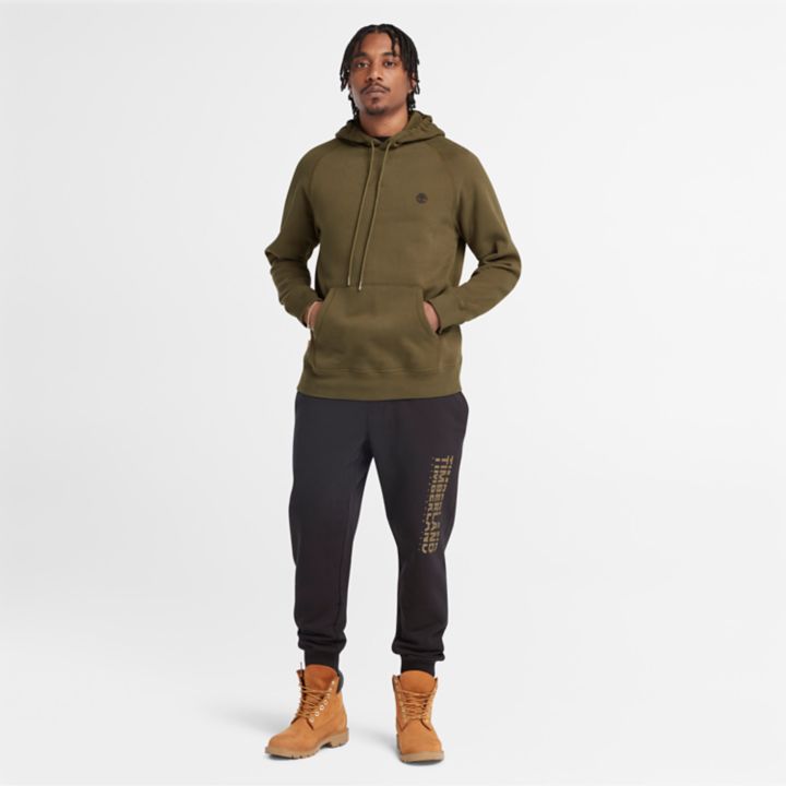 Moletom com capuz Exeter River para homens na cor verde escuro