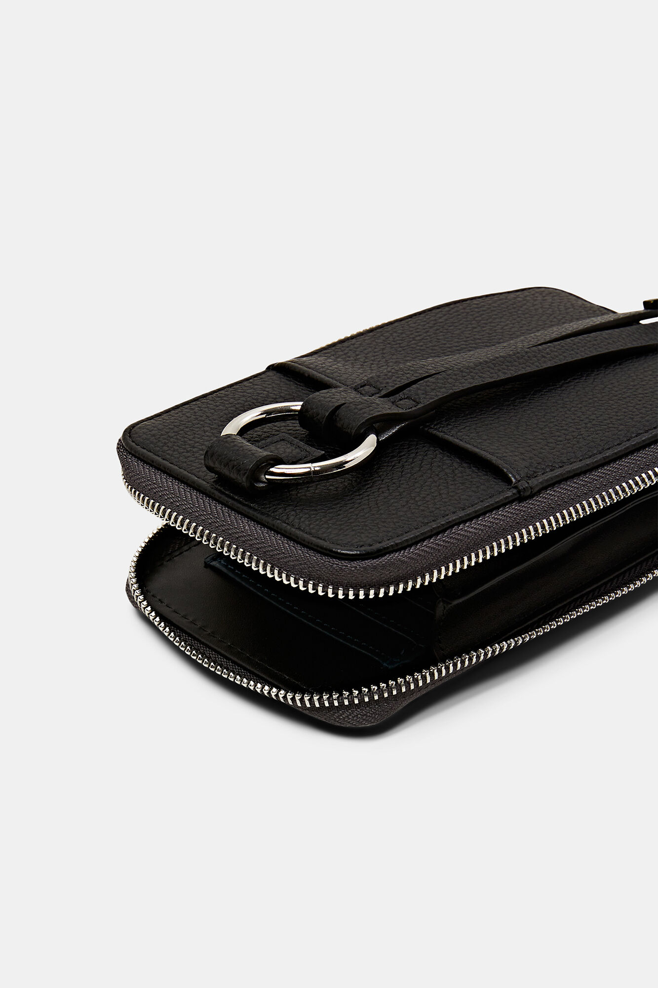 Bolsa para celular em couro sintético - Preta