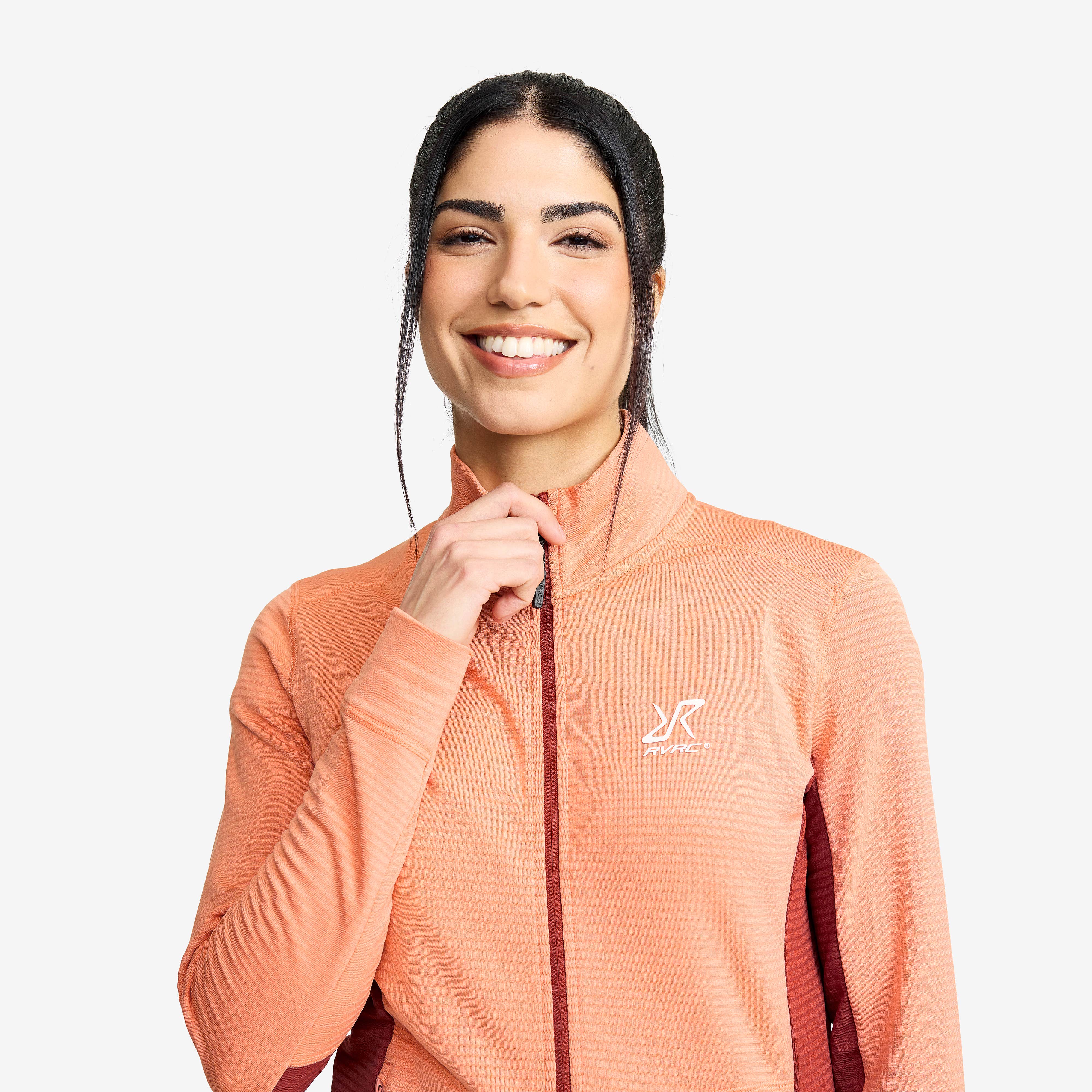 Waffle Full-zip Fleece  Dame Honey Pink