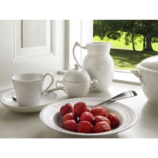 Royal Copenhagen Halvblonde Dyb Tallerken, Hvid, Ø21 cm