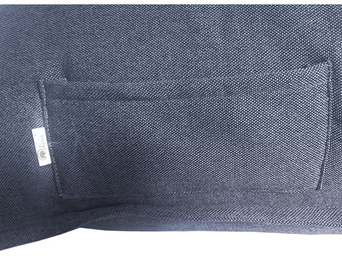 Housse Pouf Vide Fermeture Éclair Polyester Bleu 50x110x130