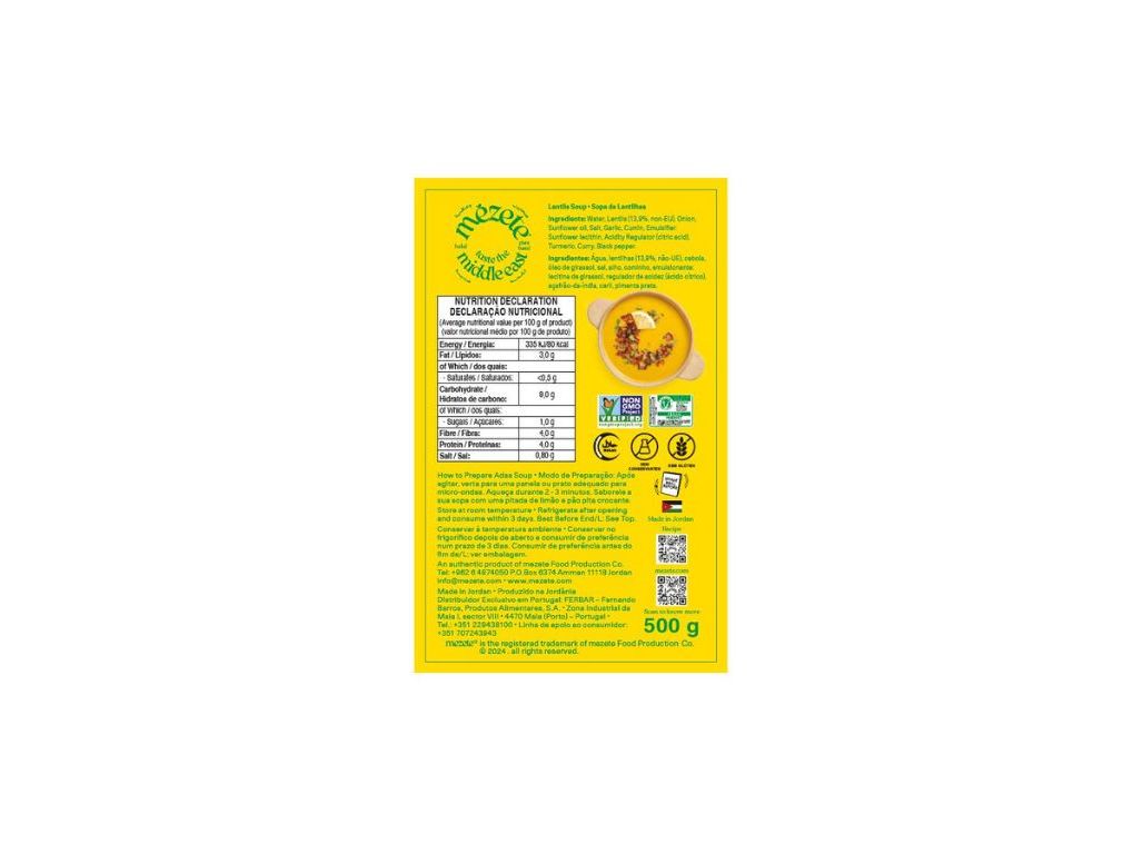 SOPA ADAS MÉZETE LENTILHAS 500G
