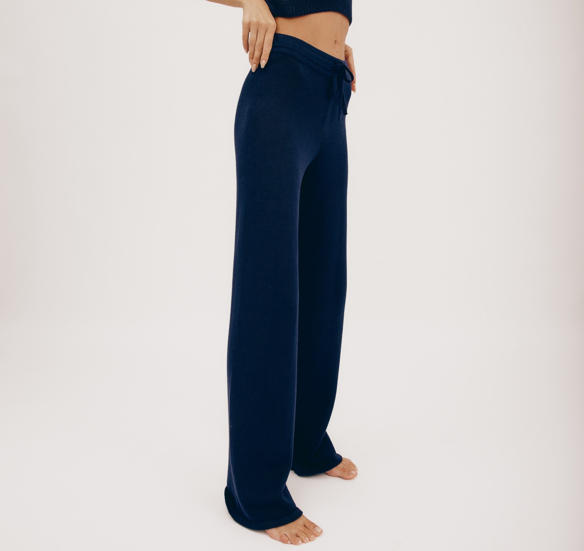 ORGANIC COTTON<br>True Knit Wide Leg Pants