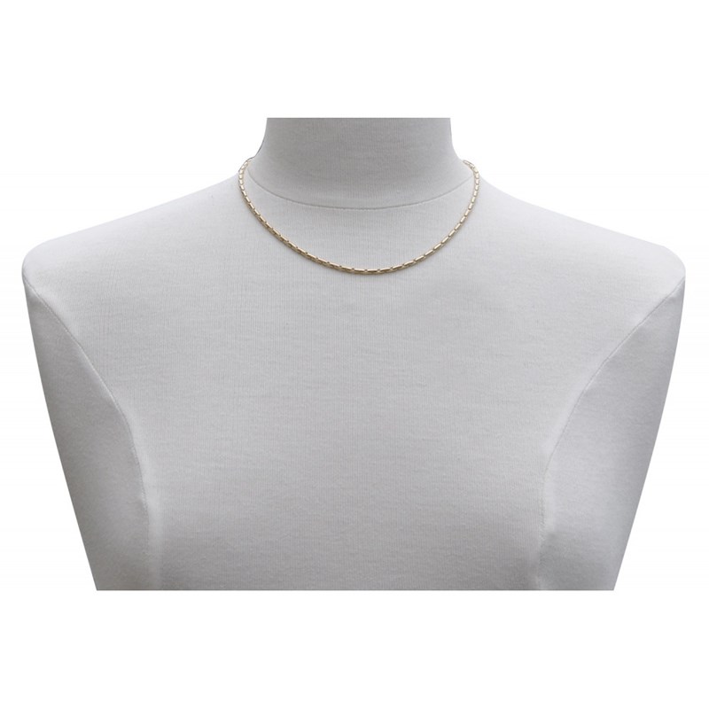 Collier Plaqué Or Mailles Grain de Riz