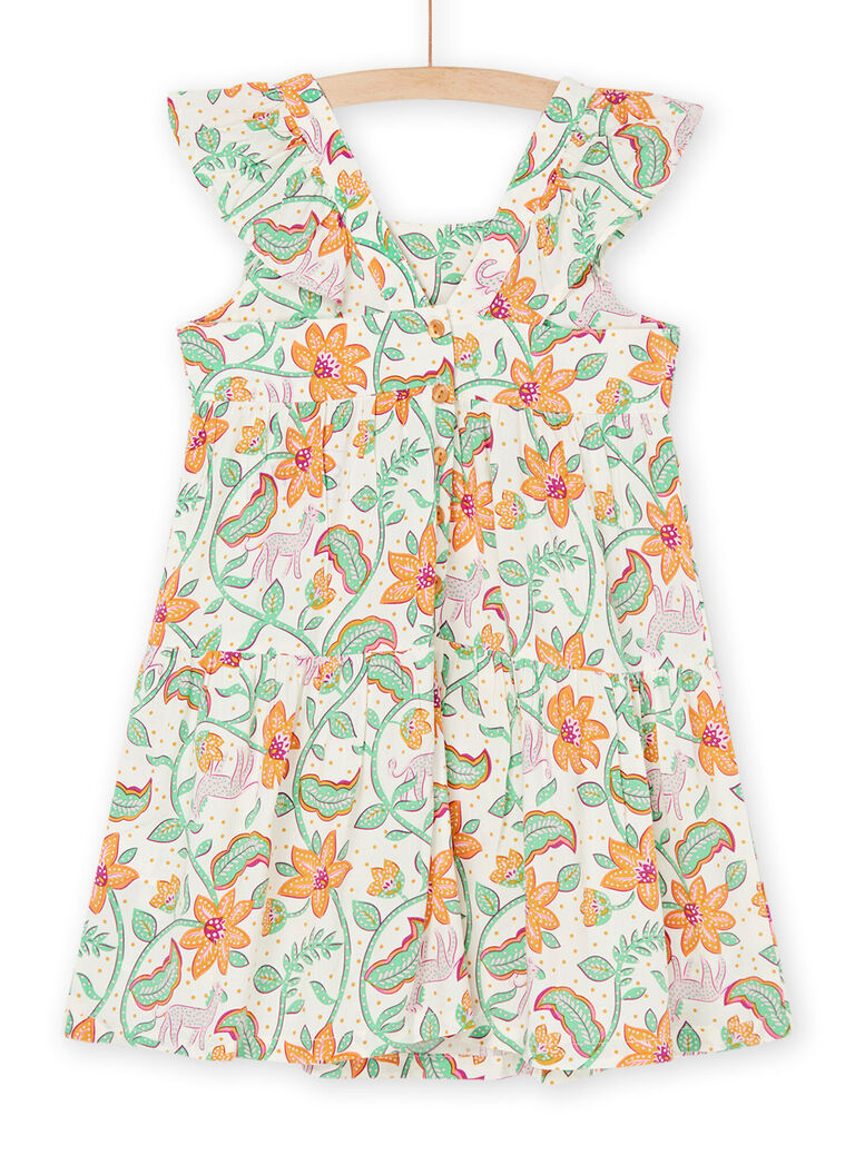 Robe écrue à imprimé fleuri