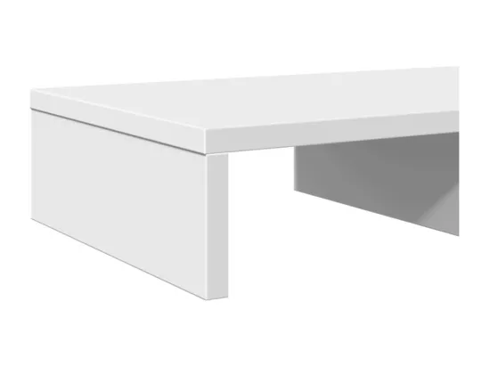 Support de moniteur blanc 50x27x10 cm bois d'ingénierie