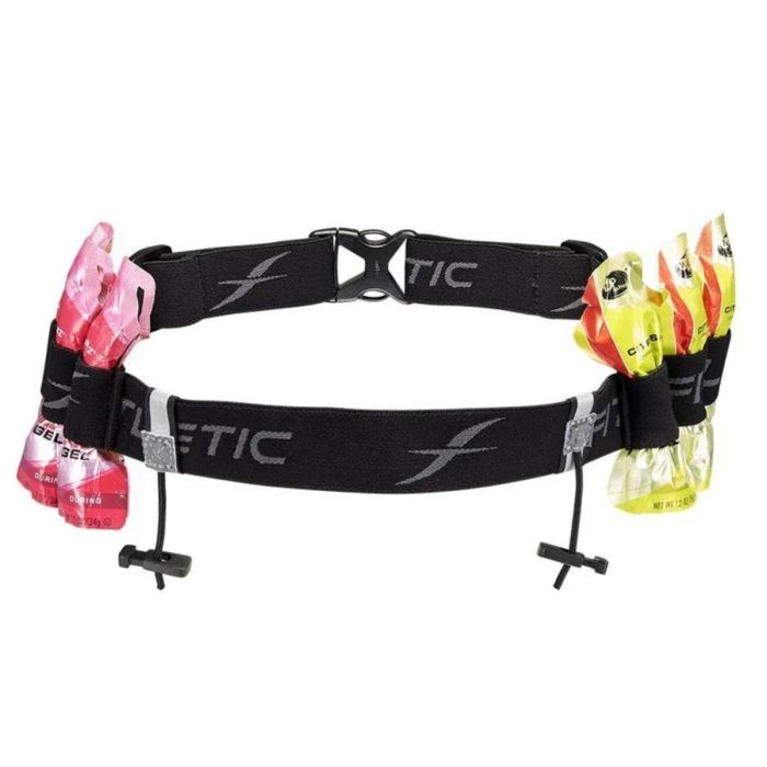 Fitletic Unisex Løbebælter Race Number Belt w/Gels Sort