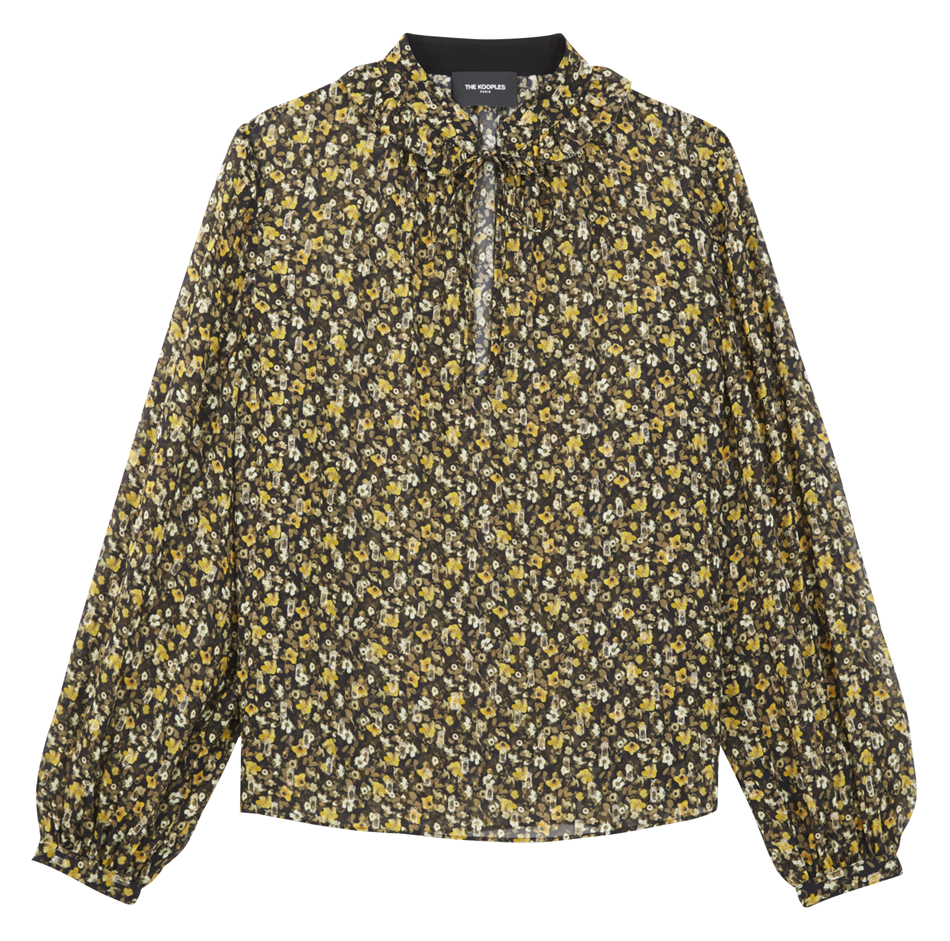 Top col rond ample imprimé fleuri | Multicolore