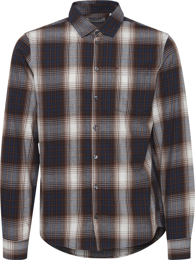 Casual Friday CFANTON LS checked shirt Dark navy