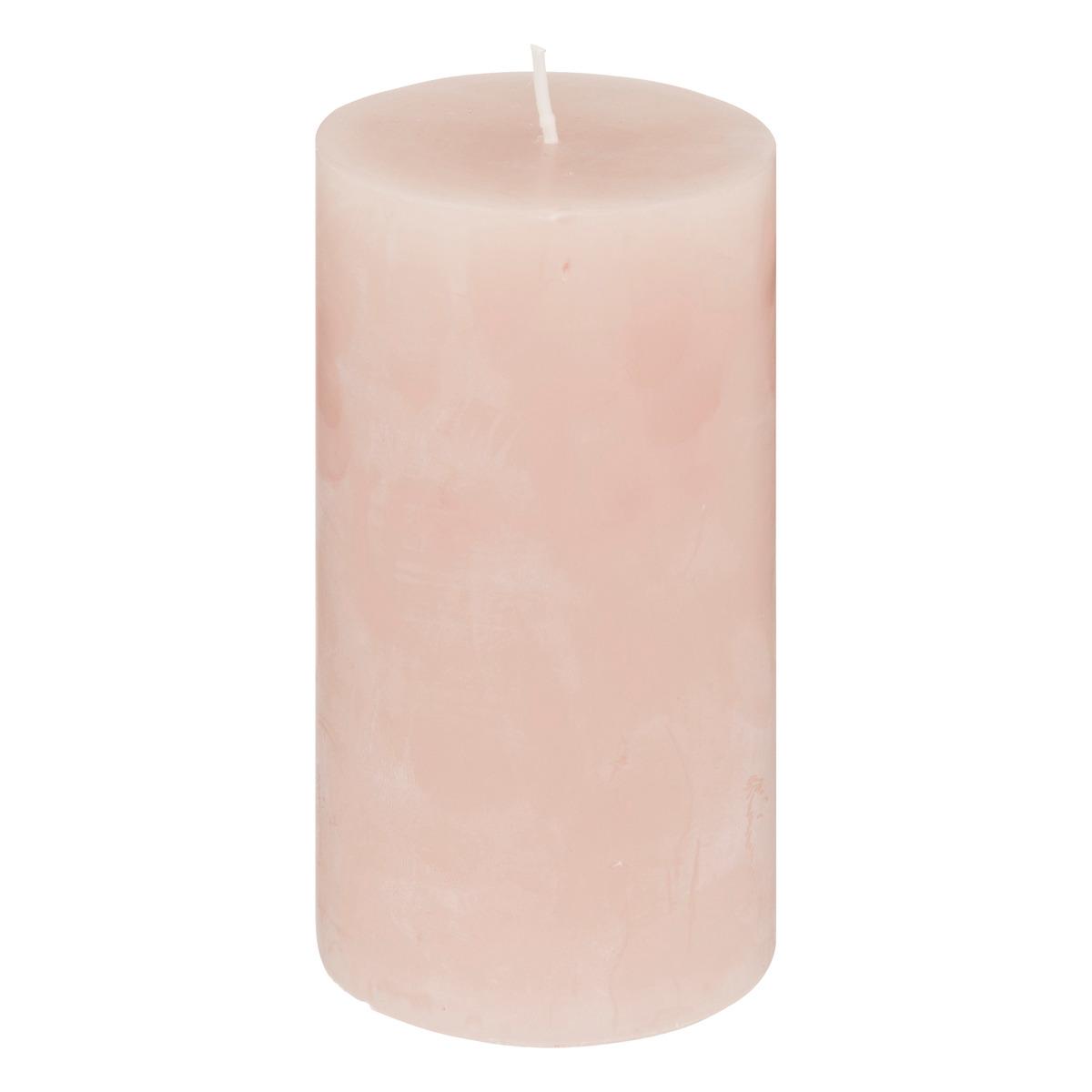BOUGIE RONDE HUGO ROSE 7X13CM