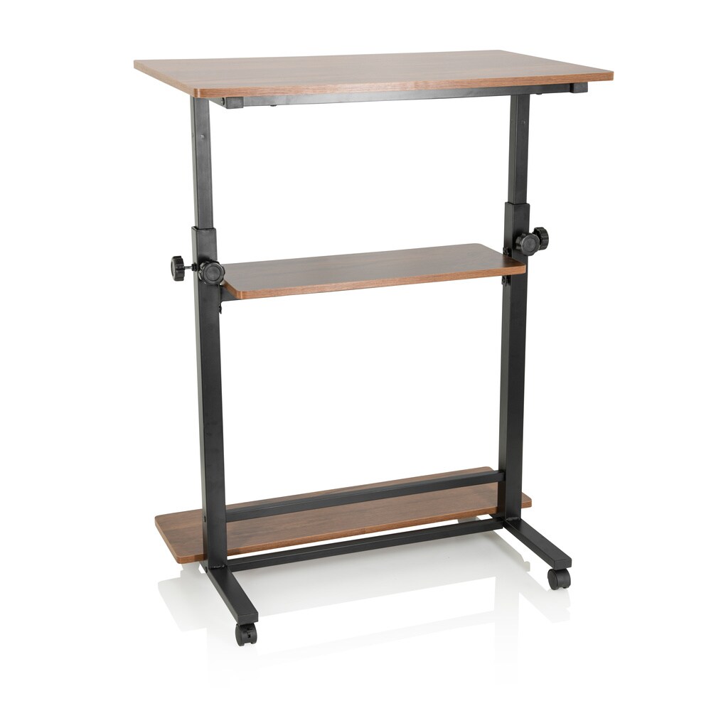 Stehschreibtisch WORKSTATION II Melaminharzbeschichtete Spanplatte, Gestell pulverbeschichteter Stahl hjh OFFICE