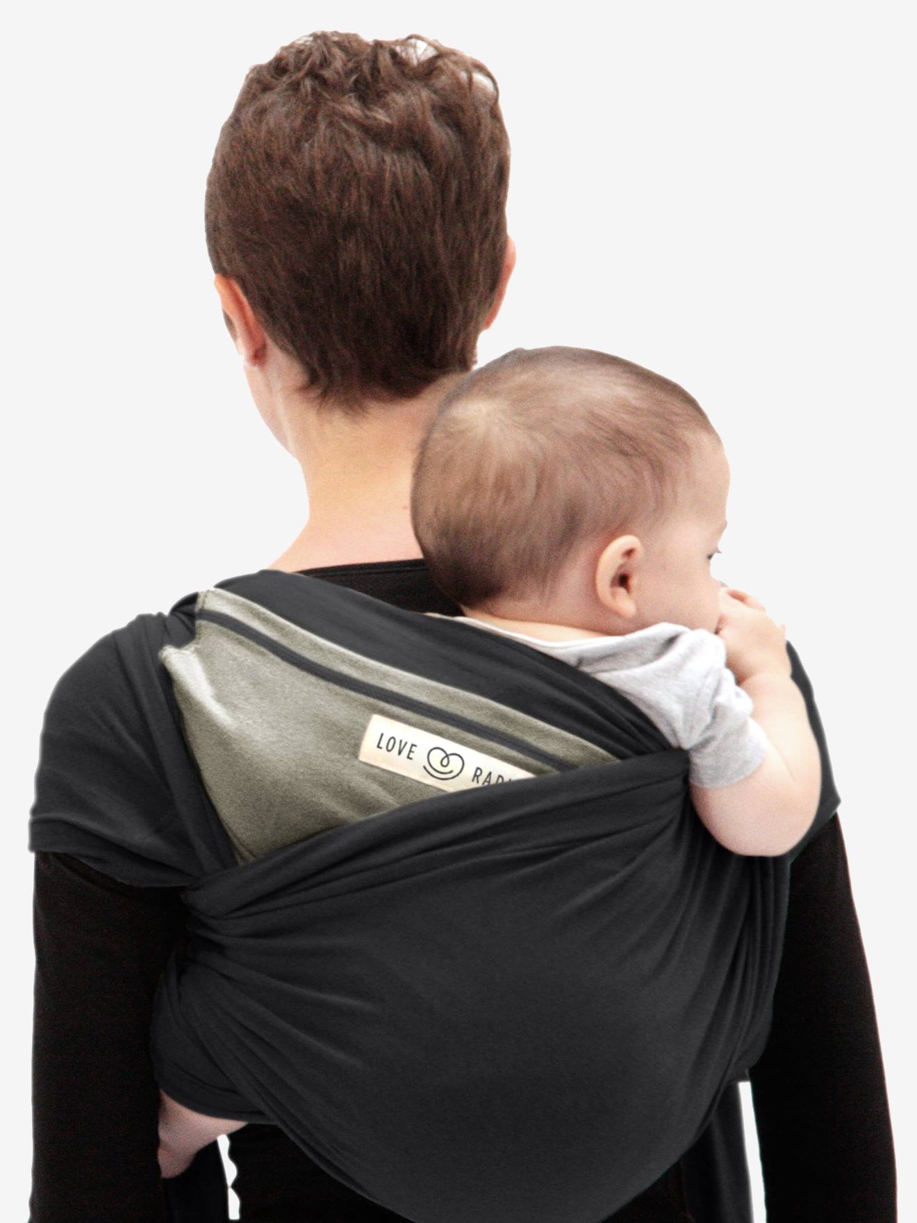 Porta-bebês L'originale LOVE RADIUS by JE PORTE MON BEBE liso cinza escuro