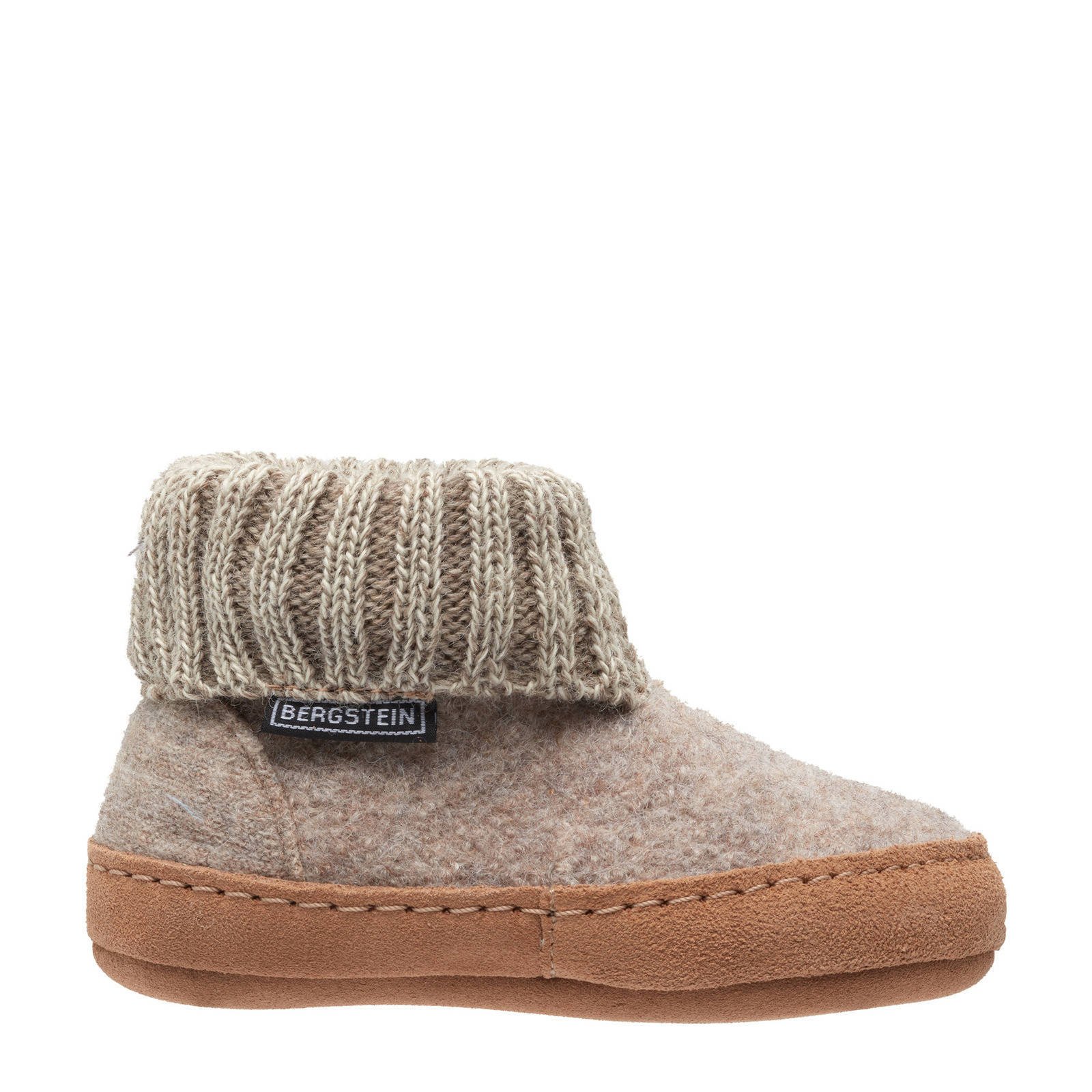 Bergstein wollen pantoffels beige
