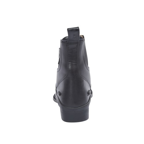 Botas de couro para adultos com zíper, pretas