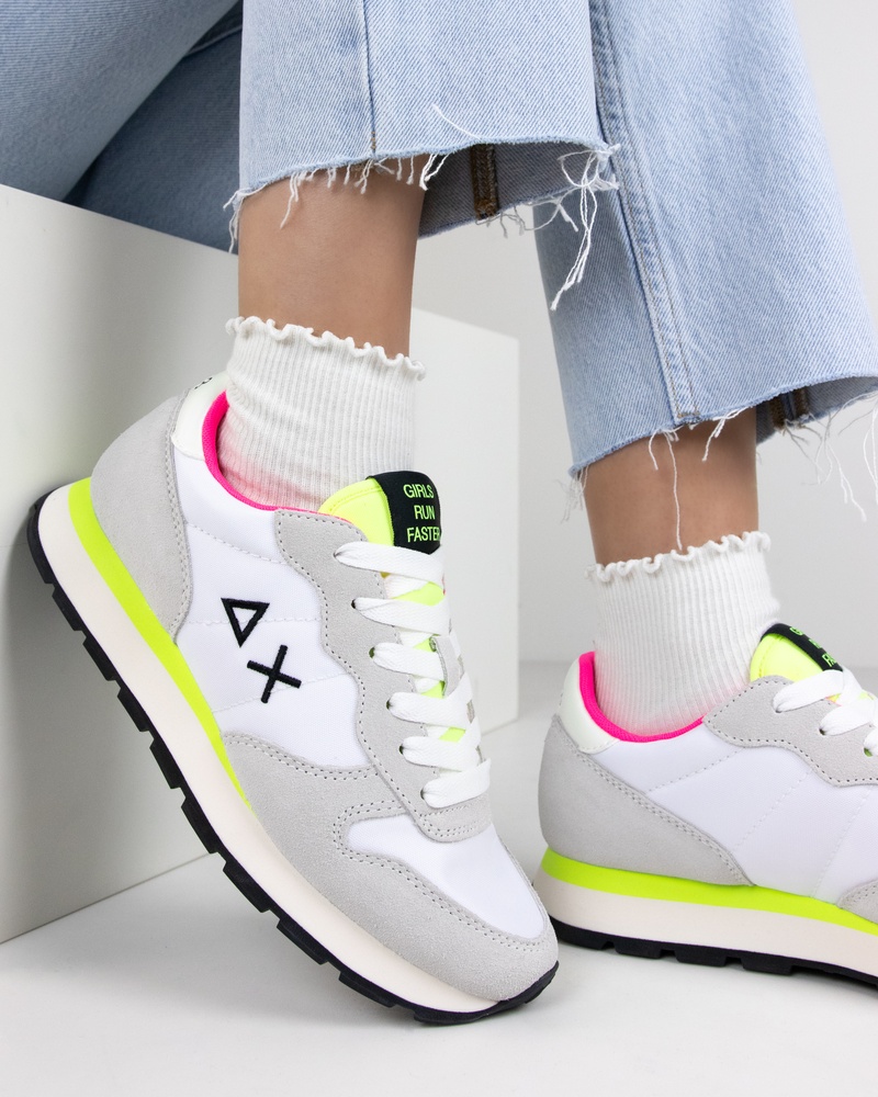Sun 68 Ally Solid Nylon Lage sneakers  - wit