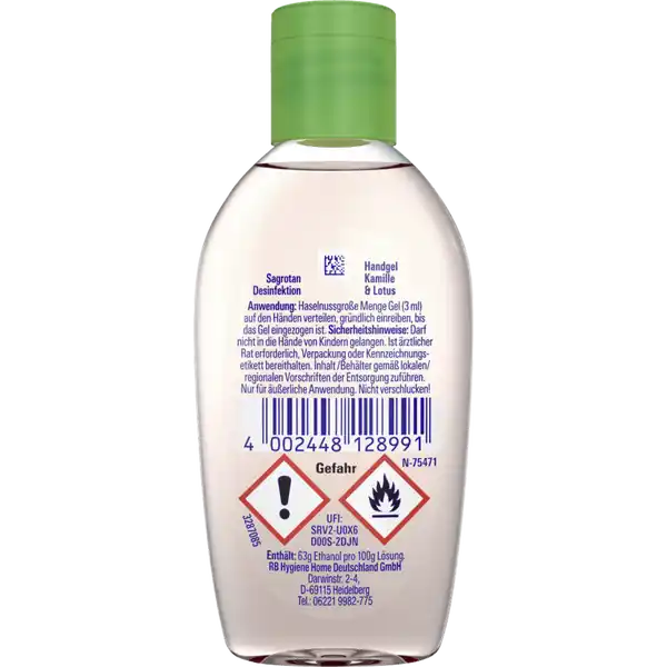Desinfektion Handgel Kamille & Lotus Reisegröße