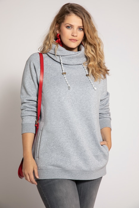 Sweatshirt, weiter Stehkragen, Taschen, Raglan-Langarm