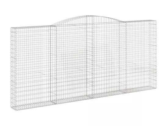 Paniers à gabions arqués 7 pcs 400x30x180/200 cm Fer galvanisé