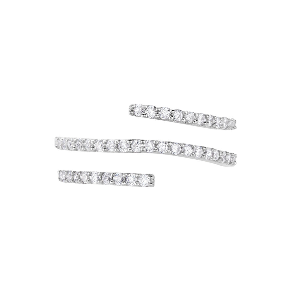 Bague Argent Blanc Bennett Oxydes De Zirconium