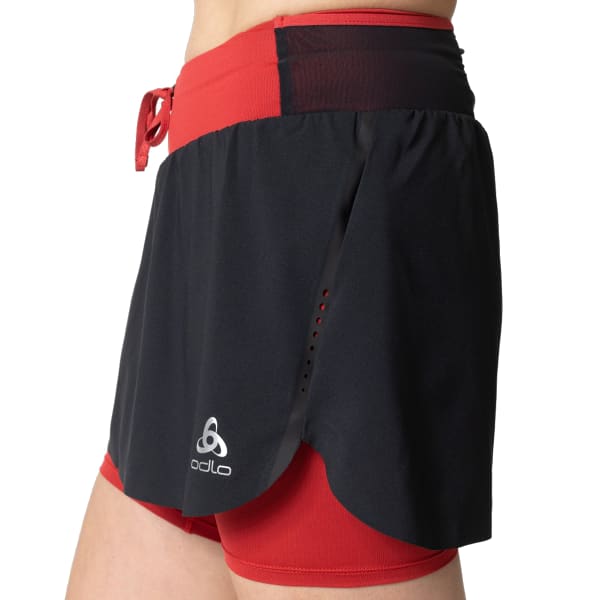 Short trail ODLO SKIRT W X-ALP BLACK-AMERICAN BEAUTY