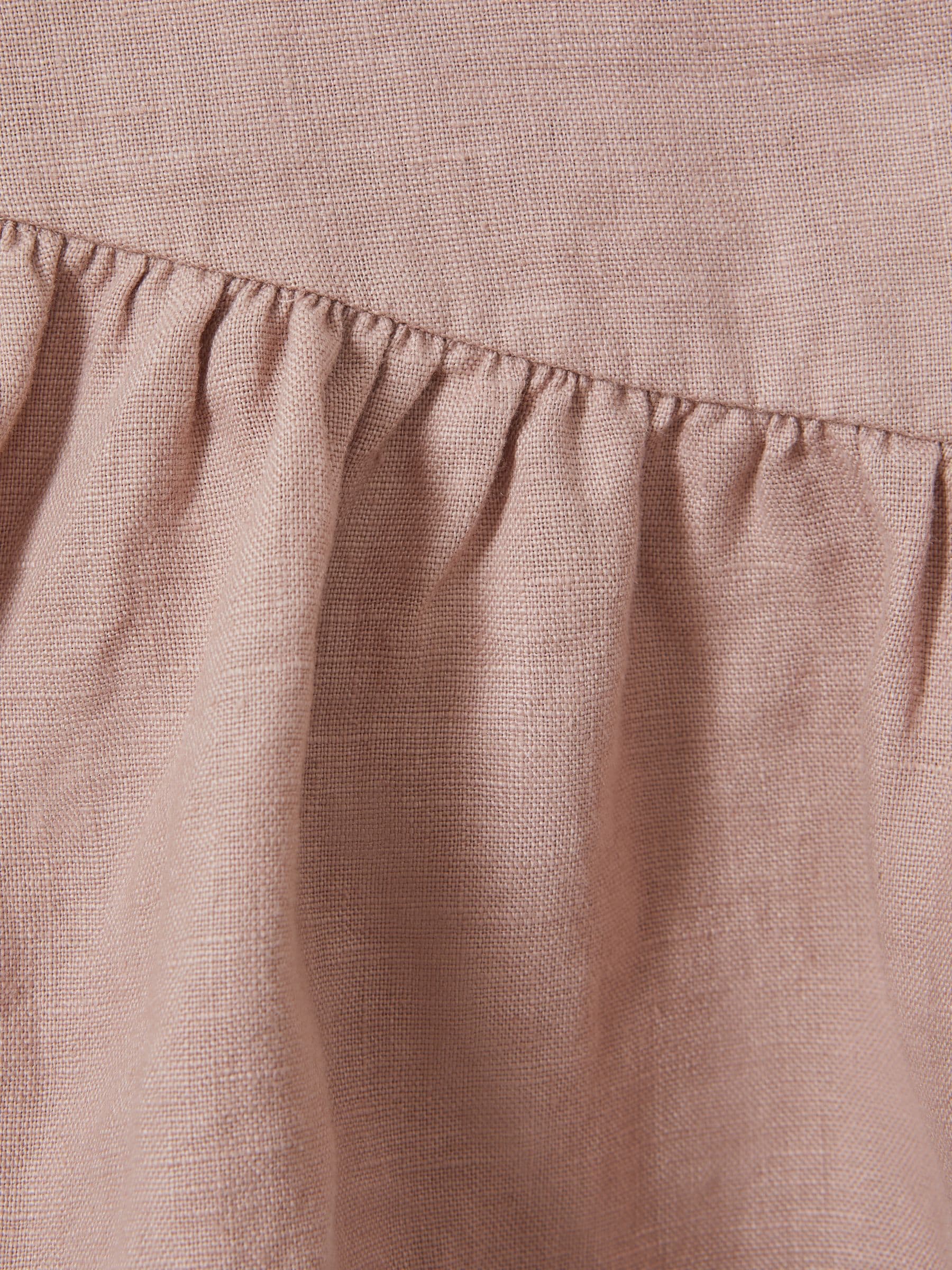 Reiss Dani top van linnen met peplum