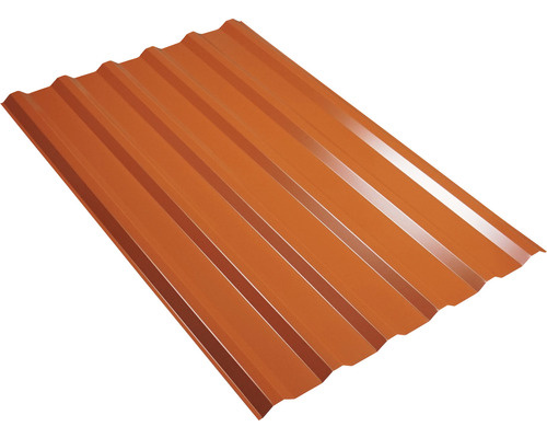 Mini trapeziumplaat baksteenrood RAL 8004 verzinkt 1200 x 776 x 0,5 mm