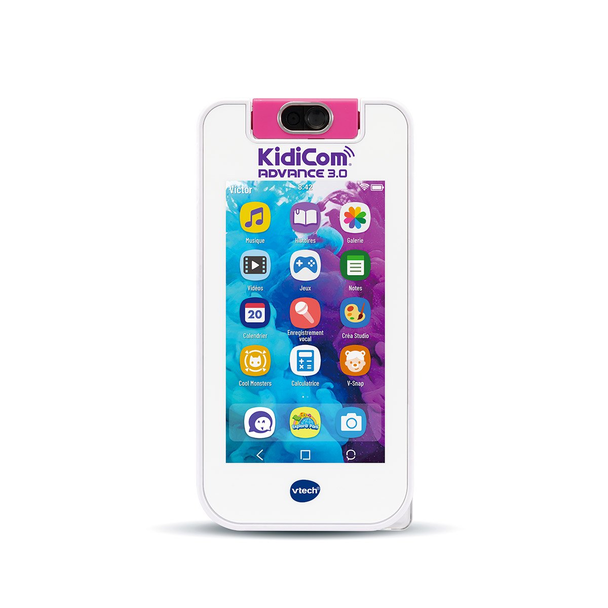KidiCom Advance 3.0 Blanc et Rose