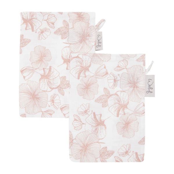 Witlof For Kids Flower Powder Washandjes - 2 Stuks