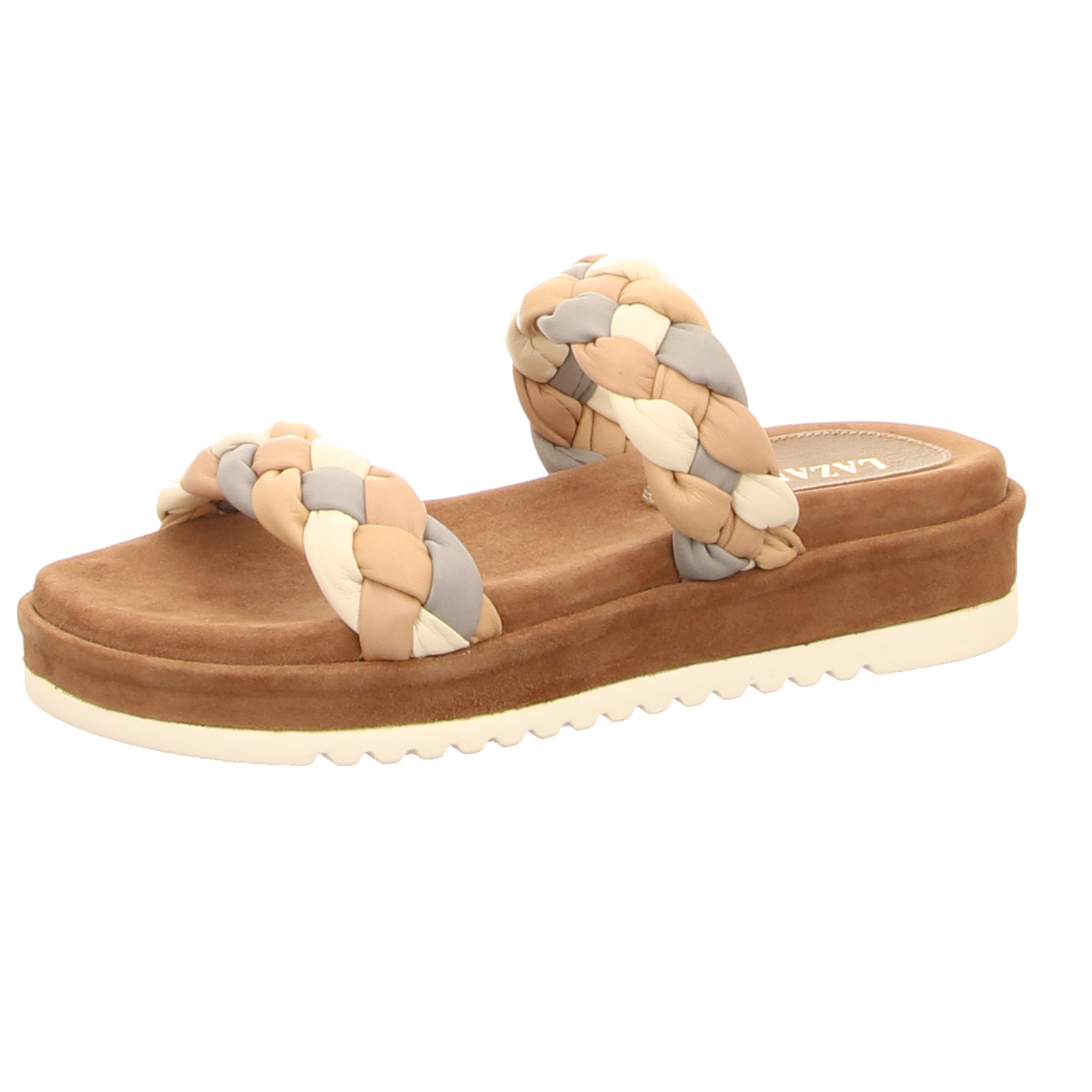 Lazamani Pantoletten bunt beige