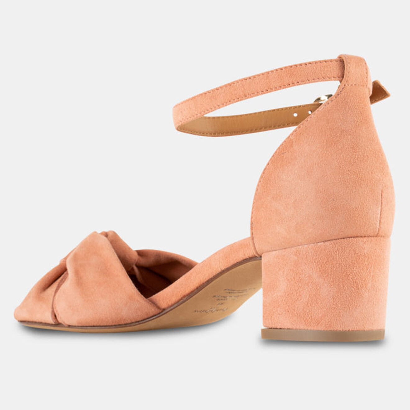 Bobbies Sandales en Velours de Cuir Gloria rose moyen - Talon 5 cm