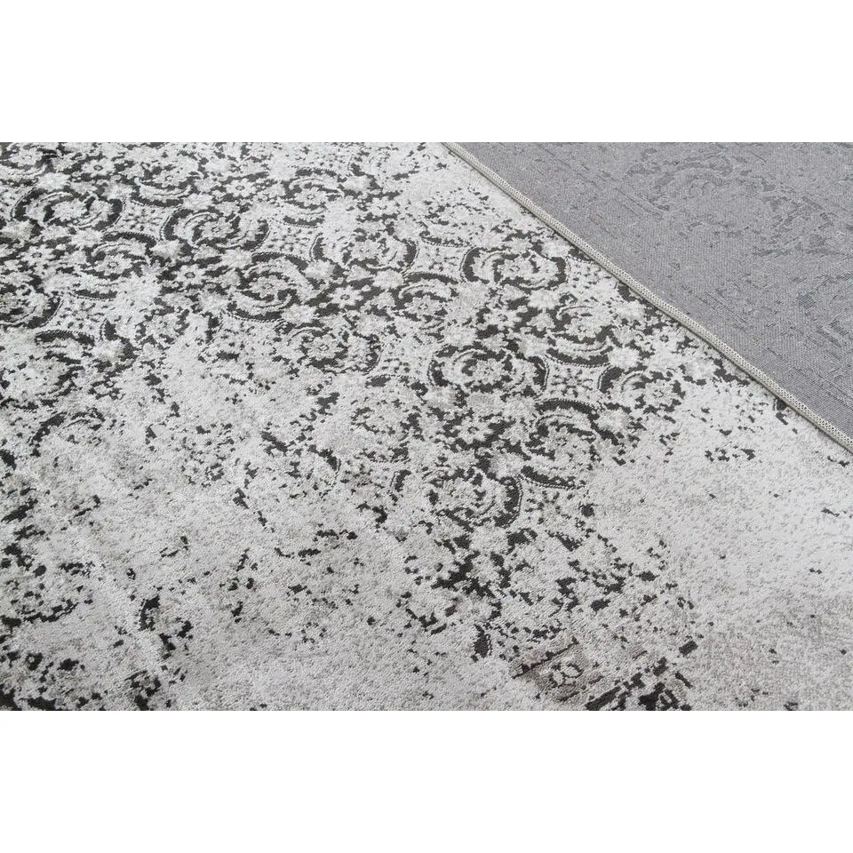 Dutch Lifestyle - Viscose - Vloerkleed - 290x200cm - Grijs