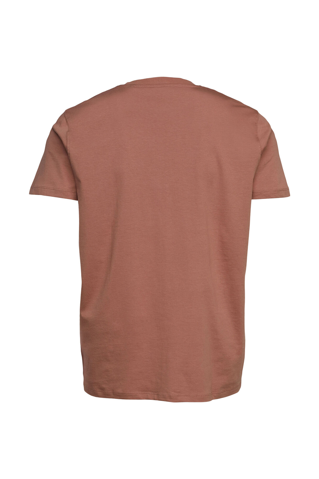 Camiseta de algodão sustentável com logo - Coral