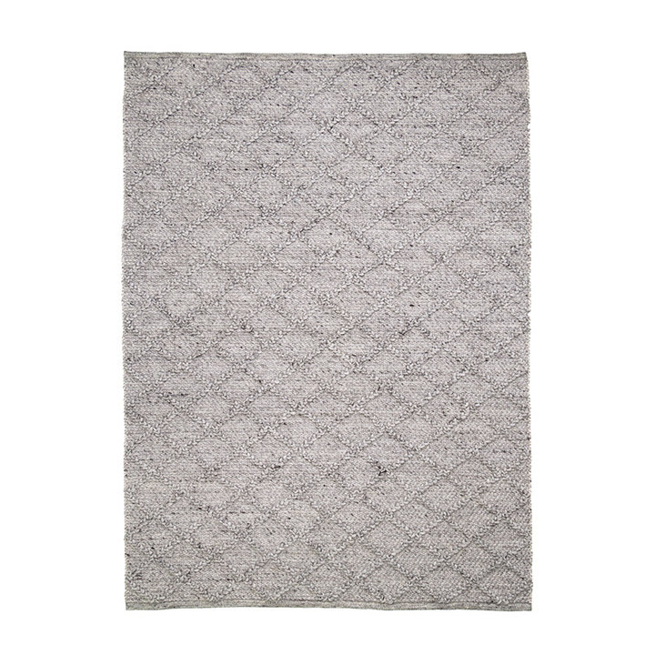 Wol gevlochten vloerkleed - Knit Grijs | Top kwaliteit