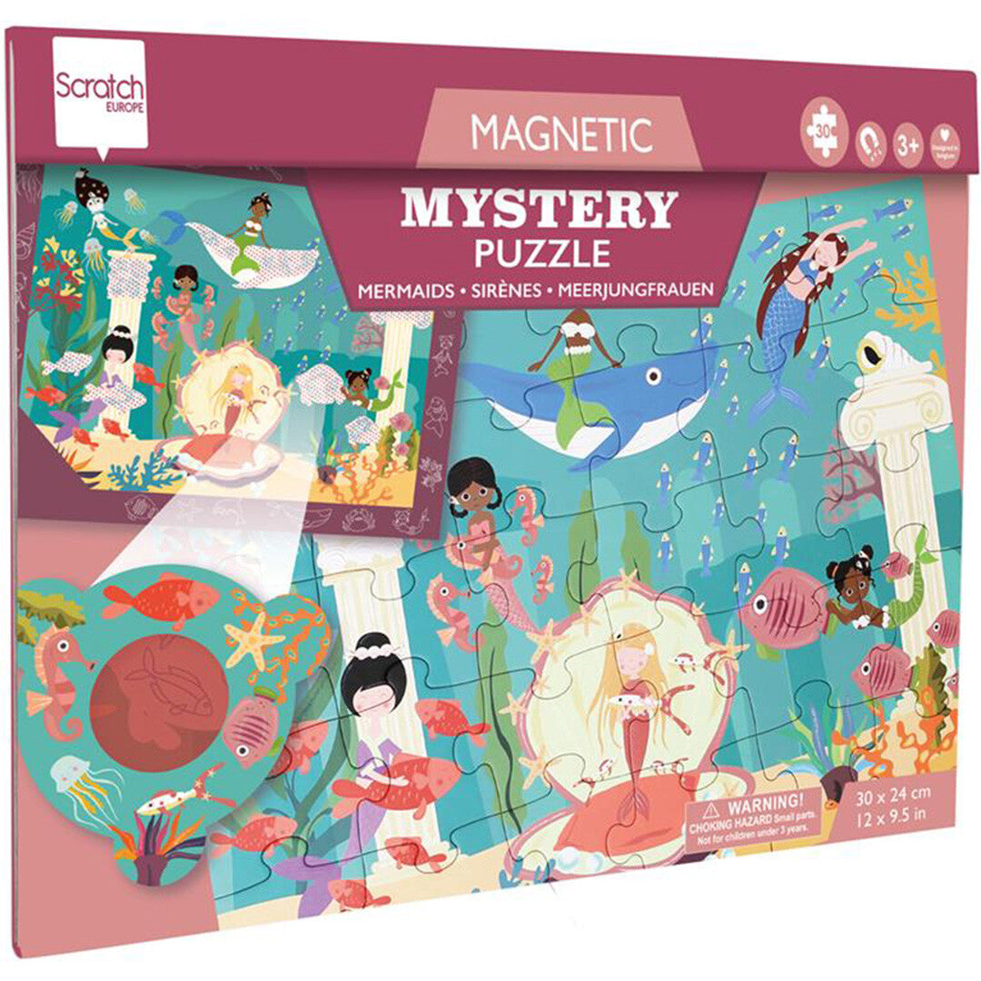 Scratch europe magnetisch puzzelboek zeemeermin - 30st