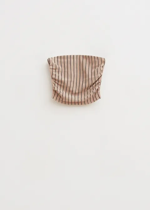 Bandeau top met structuur roze (NUDE)