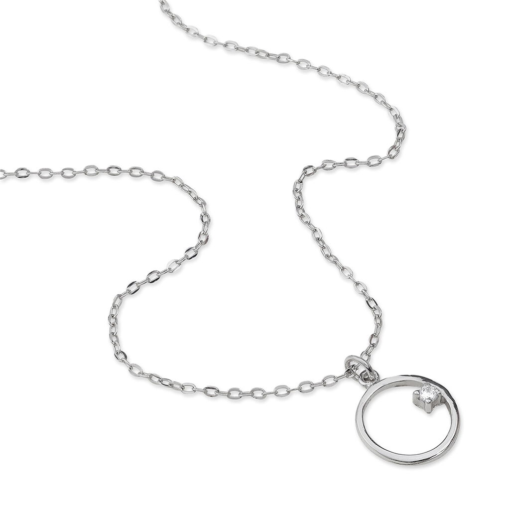 Collier Anas Argent Blanc Oxyde De Zirconium
