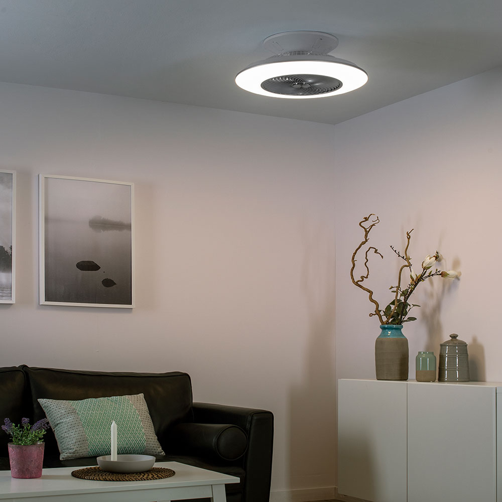 LED Deckenventilator, Fernbedienung, dimmbar, CCT, 58 cm