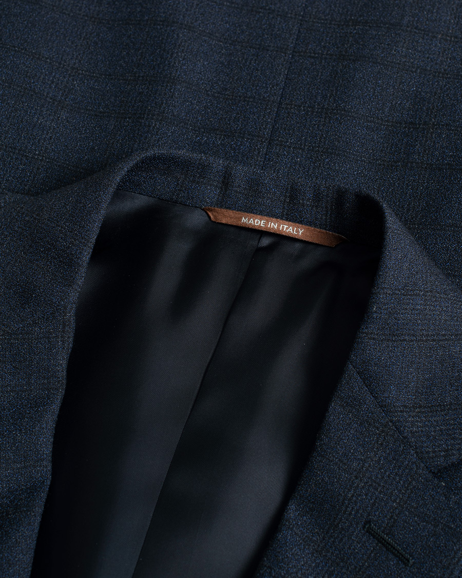 Canali Checked Wool Blazer Navy 50