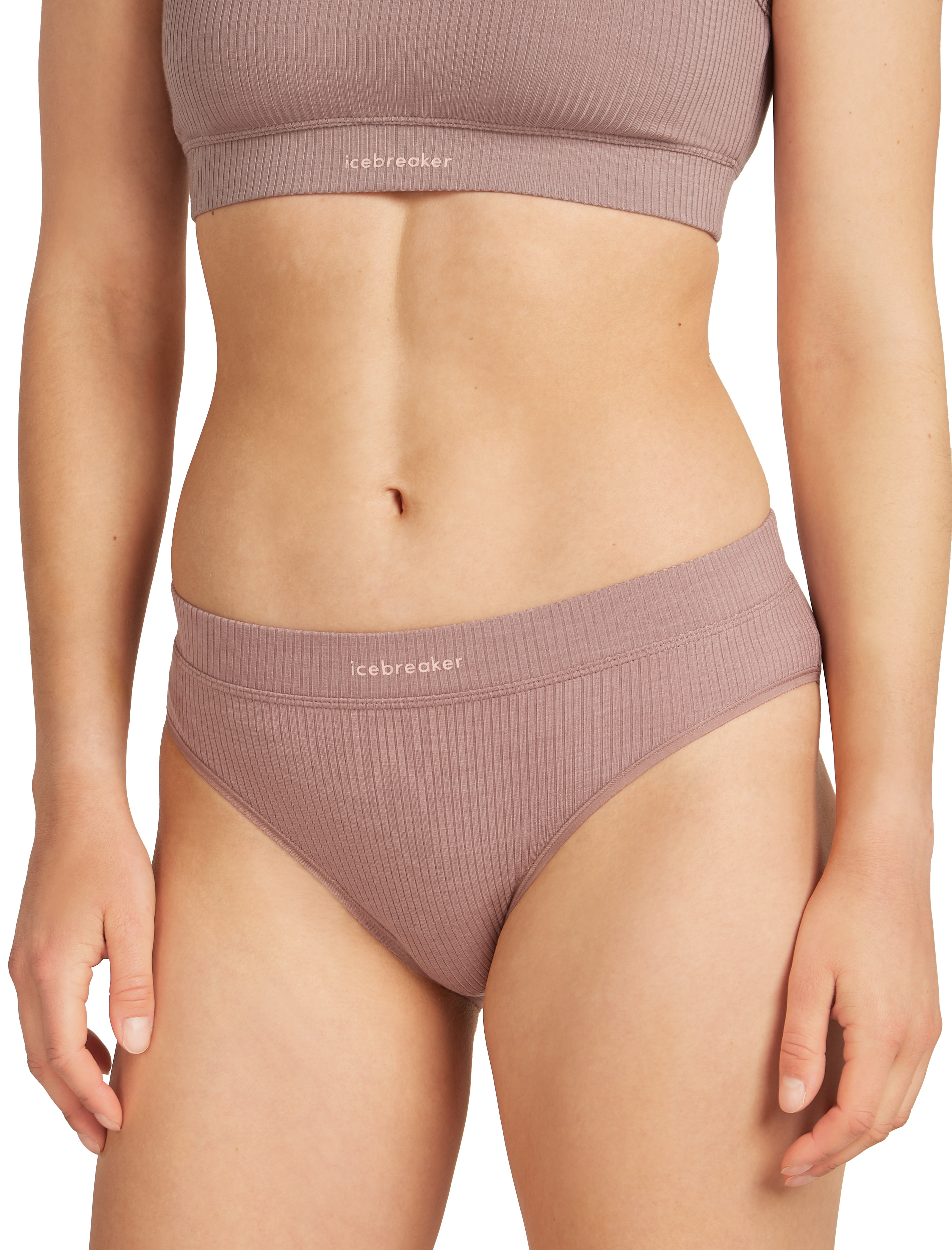 W Merino Blend Rib Lotus Hipster