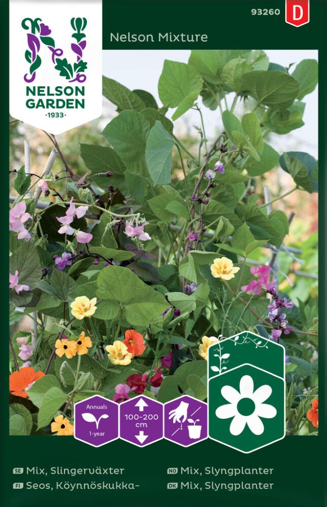 BLOMSTERFRØ NELSON GARDEN SLYNGPLANTER MIX