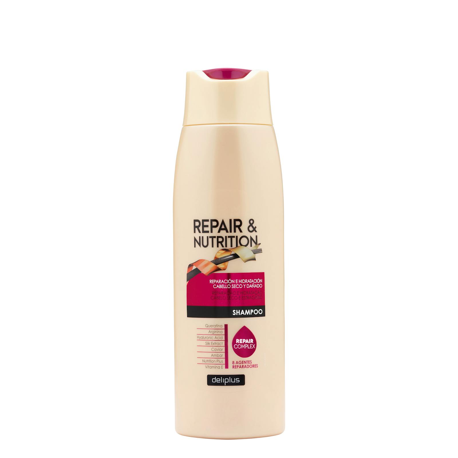 Shampoing Deliplus Repair & Nutrition pour cheveux secs et abîmés