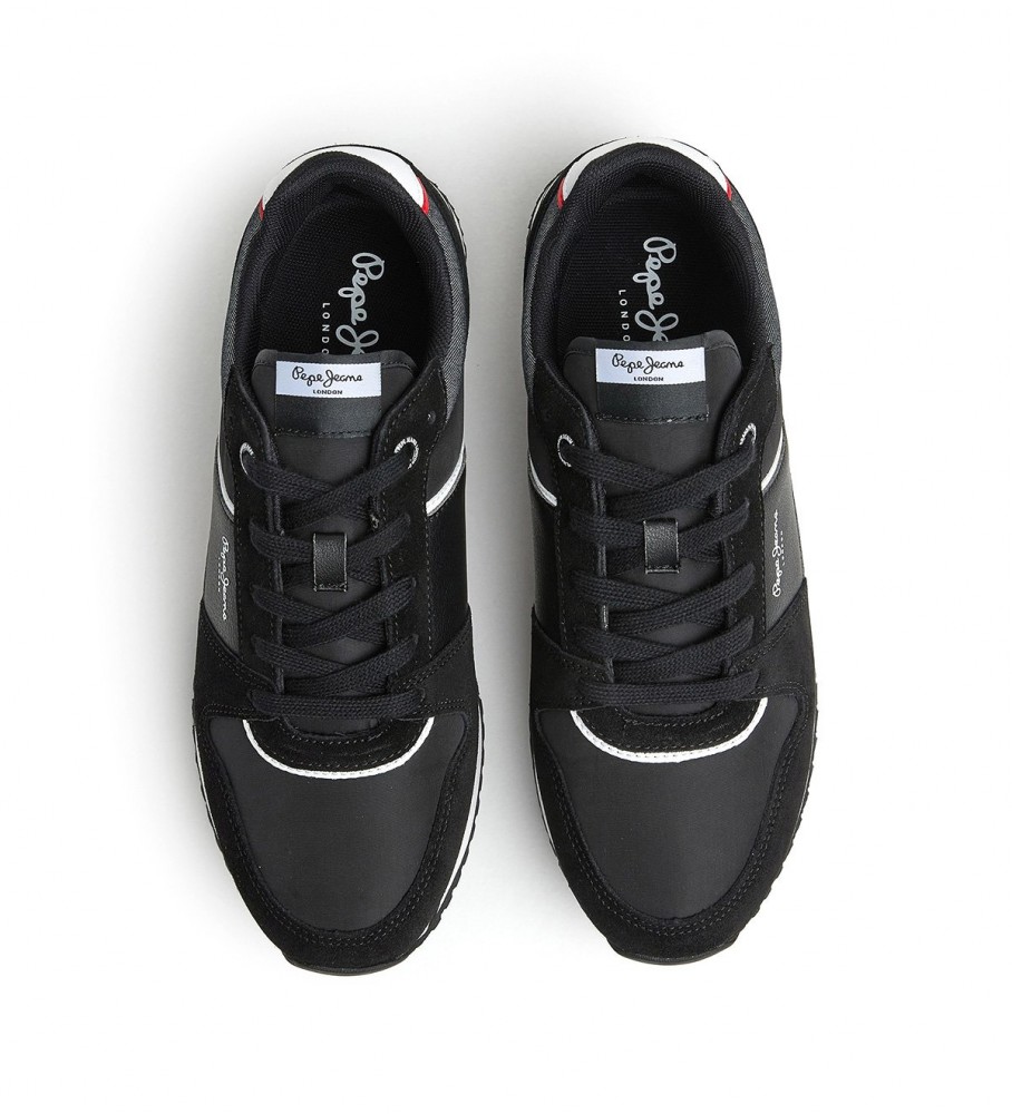 Tênis Pepe Jeans Tour Basic de couro preto