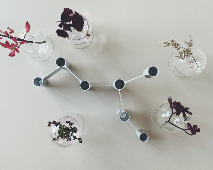 Studio About LINK, CANDLE HOLDER, POLISHED ALUMINIUM, 11060P 223