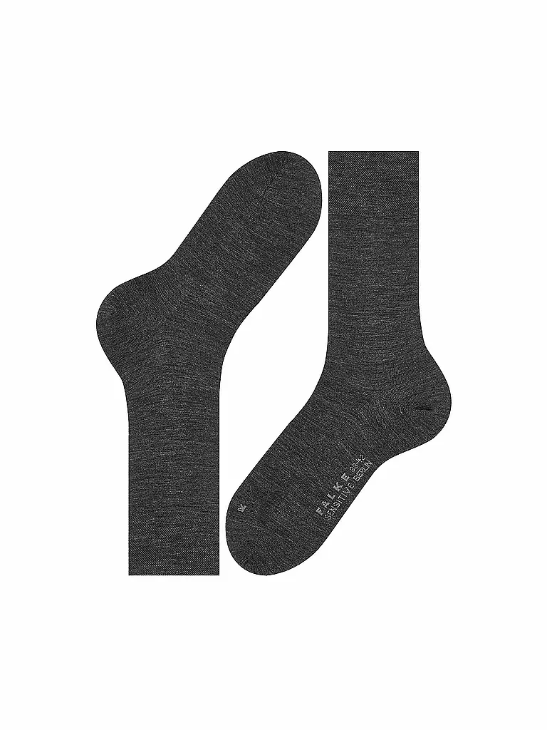 FALKE Herren Socken Sensitive Berlin anthra.mel grau